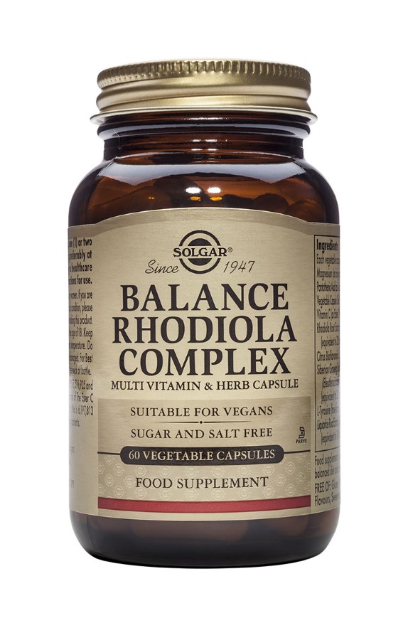 Solgar Balanced Rhodiola Complex Capsules X 60 Solgar Balanced Rhodiola Complex Capsules X 60