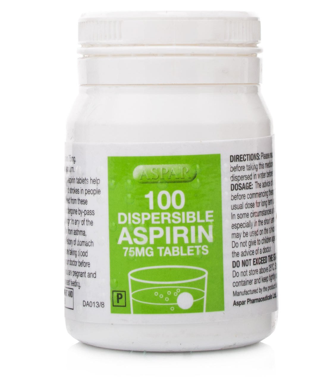 Aspirin 75mg Dispersible Tablets X 100