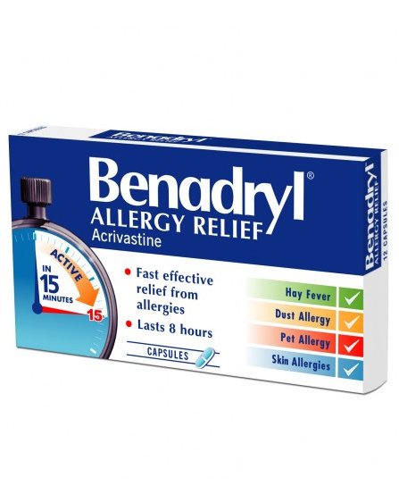 Benadryl X 12 Capsules