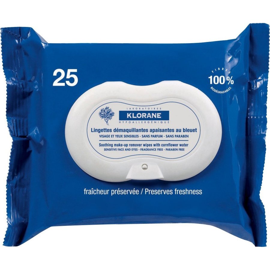 Klorane Makeup Remover Wipes X 25