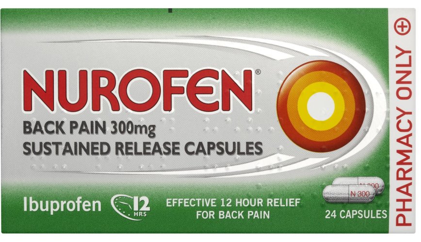 Nurofen Back Pain 300g Sustained Release Capsules X 24