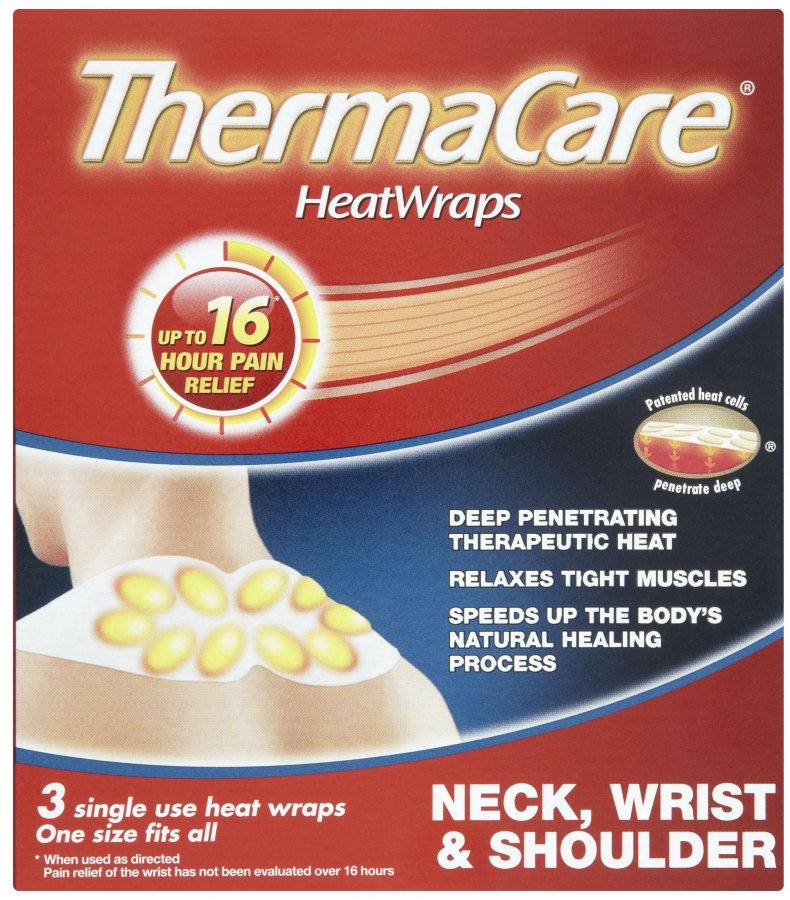 Thermacare Heat Wrap Neck Wrist And Shoulder X 3