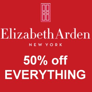 50% off all Elizabeth Arden