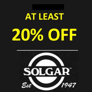 20-33% off ALL Solgar products
